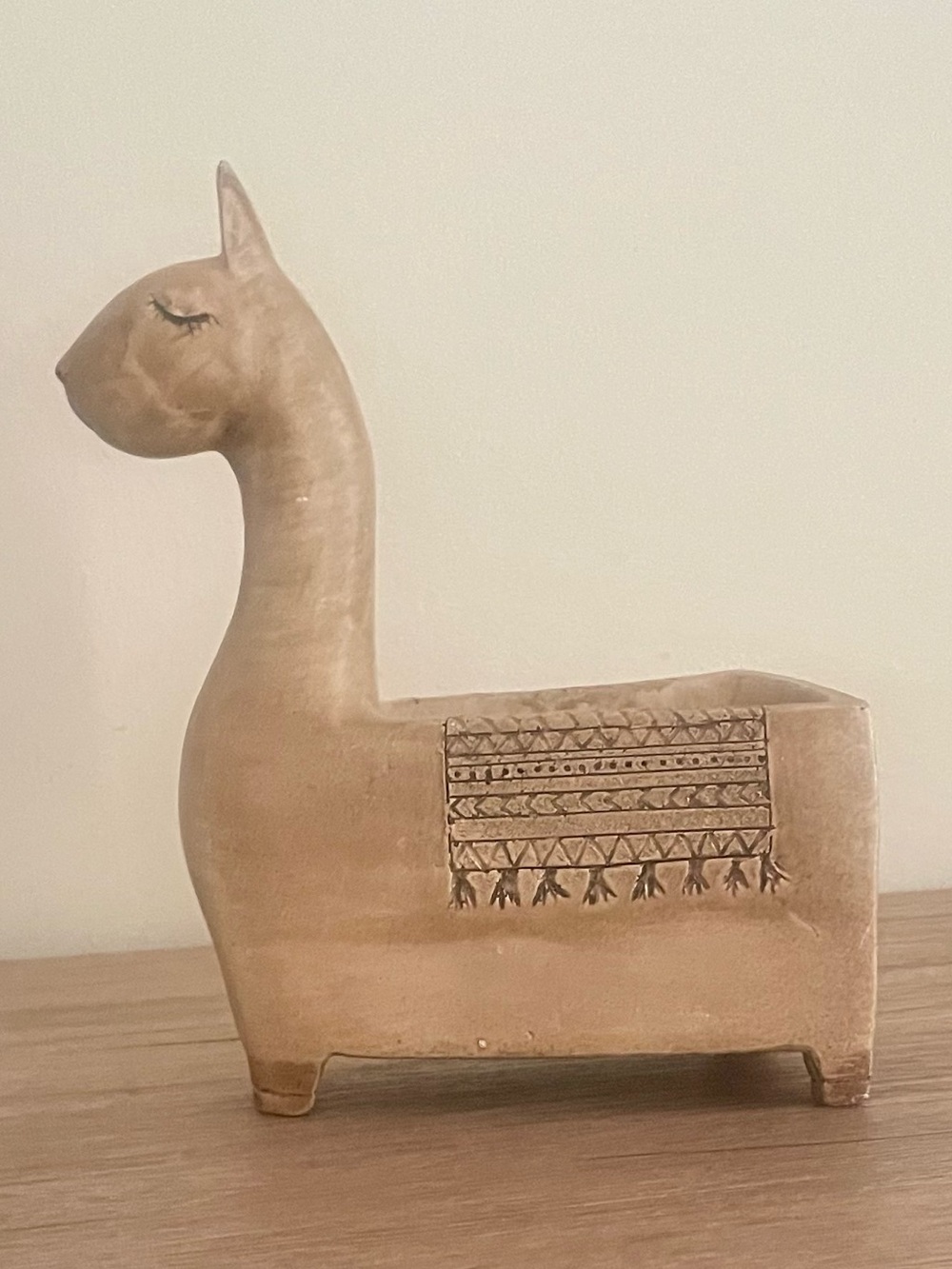 Anthropologie Penelope Llama Planter Ceramic Boho Tabletop Decor Pot Earthenware